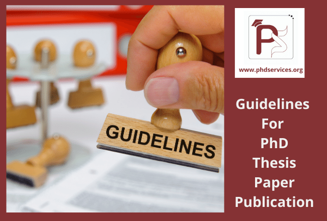 Guidelines for PhD Thesis Paper publication in reputed journals