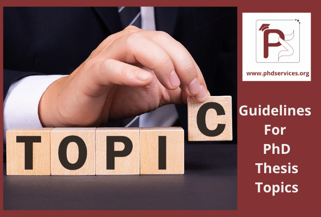 Guidelines for PhD thesis topics for research scholars