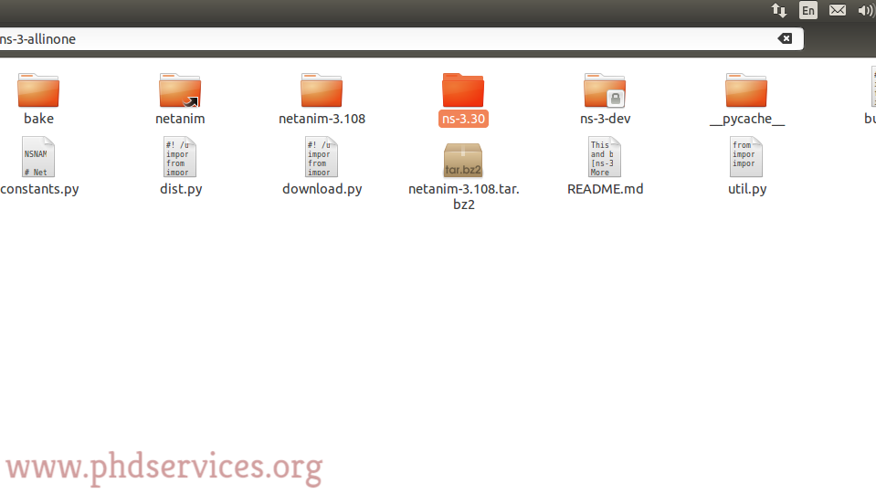 Location of Downloaded Ns-3.30