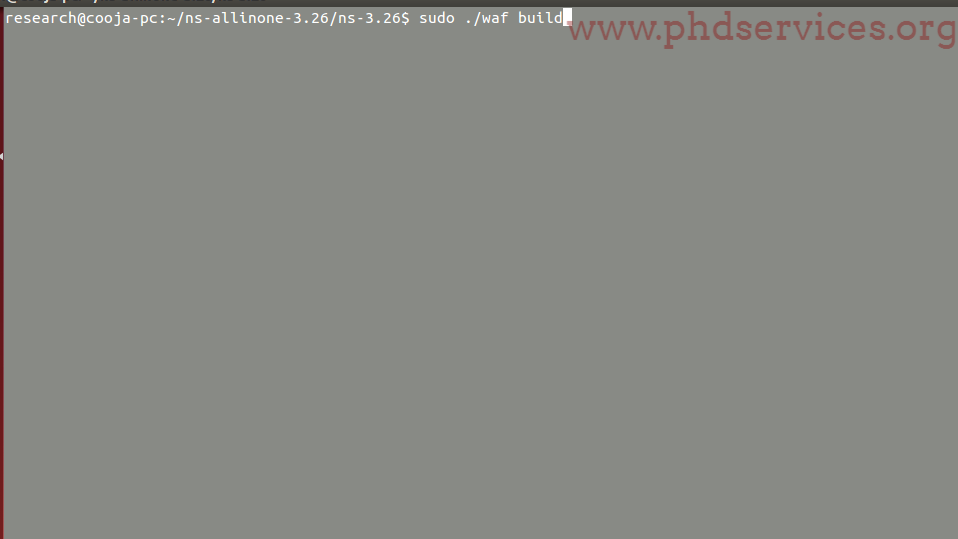 Command Execution to Install Ns3
